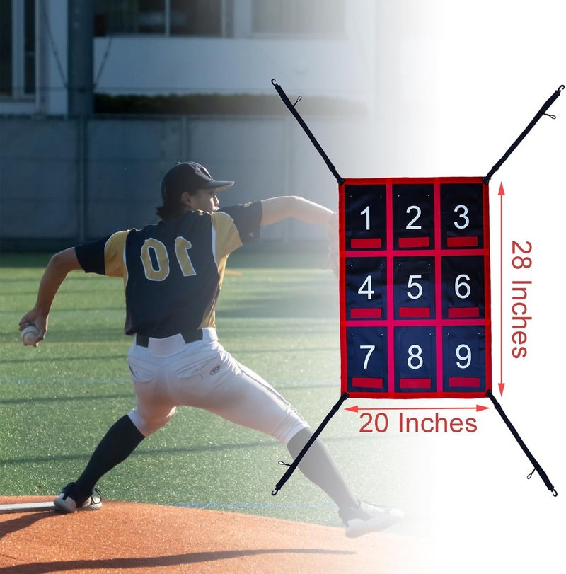 CORECISE Strike Zone Target for Baseball Softball net, Throwing Pitching Hitting Batting Catching Practice Target, Pitcher Accuracy Training Aids - Image 4